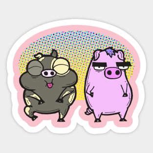 Cash Grab Pigs! Sticker